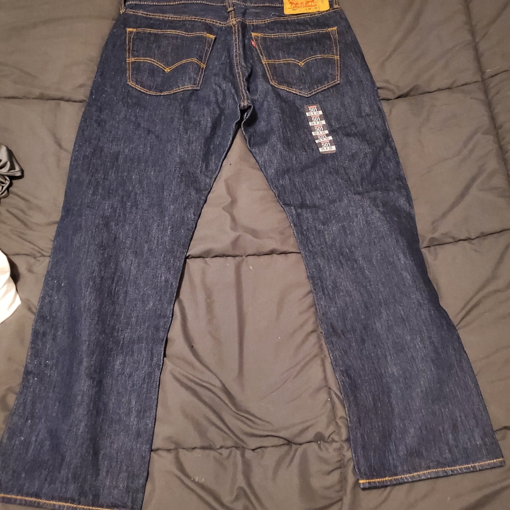 Levi's Men's 501 Original Regular Straight Leg Jeans 36×30 - Picture 3 of 5